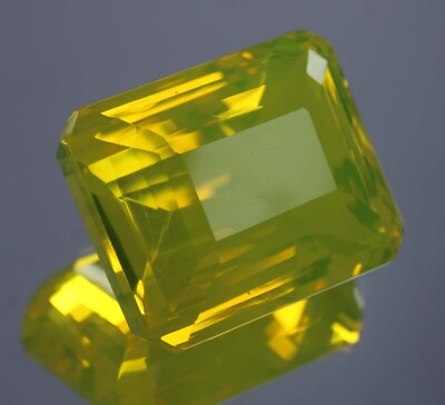 100 Ct Natural Yellow Color Welo Opal Emerald Cut GIE Certified Loose Gemstone