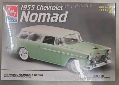AMT/ERTL 1955 Chevrolet Chevy Nomad 1/25 Scale, 3 in 1 Model Kit #8320, NIB (8A)