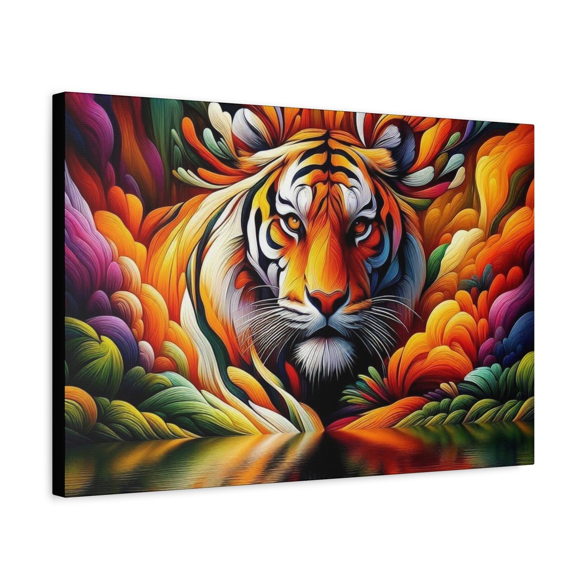 Tiger Animal Abstract FTart5 Oil Painting 24 x 16 print Art and 12