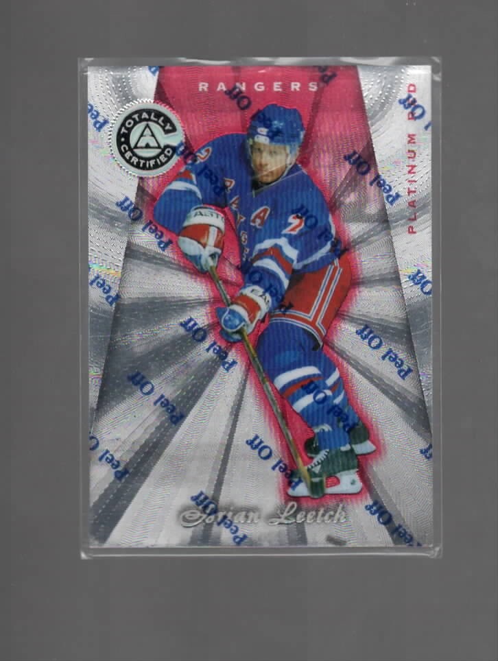 BRIAN LEETCH 1997-98 PINNACLE TOTALLY CERTIFIED PLATINUM RED PARALLEL #36  /6199
