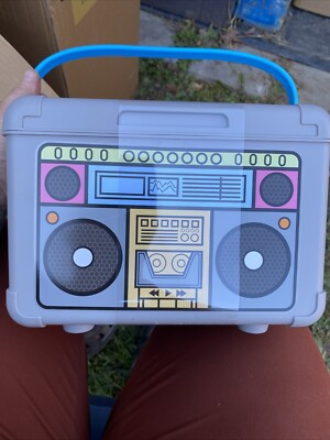 Target Playground Boom Box Drink Bucket Mini Cooler 80 s Retro Storage Set (4)