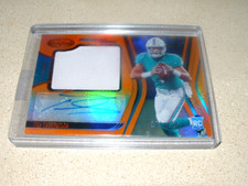 2020 TUA TAGOVAILOA LEAF CERTIFIED FRESHMAN FABRIC /125 AUTO, SIGNED ROOKIE CARD