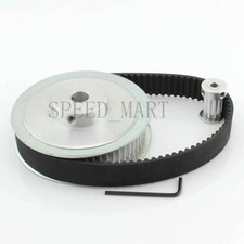 5M HTD5M 60T 10T Belt Width 20mm Timing Pulley Belt Set Kit Reduction Ratio 6:1