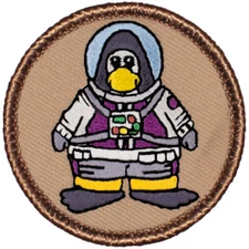 Space Penguin Patrol Patch - 2" Round Embroidered Patch