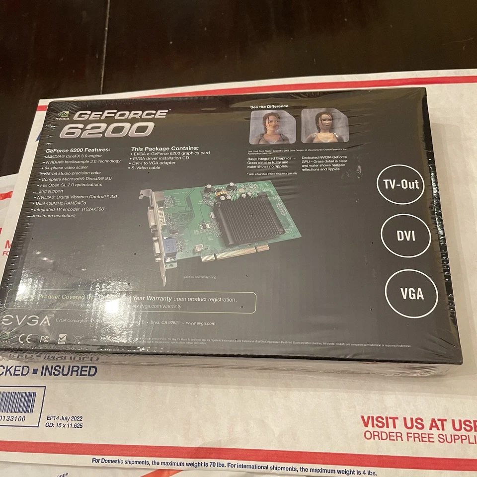 EVGA NVIDIA GeForce 6200 512P1N402LR 512MB DDR2 SDRAM PCI Video Card 512-N402-LR - Image 3 of 4