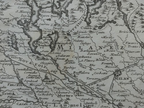 Italienkarte Nicolas de Fer 1705. Mailand Herzogtum Mailand, Norditalien - Bild 8 von 12