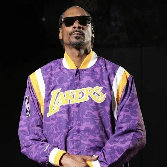 Mitchell & Ness × BAPE LAKERS WARM UP JACKET snoop A Bathing