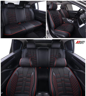 Deluxe Black PU Leather Full Set Seat Covers Padded For Citroen C3 C4 C5 Picasso