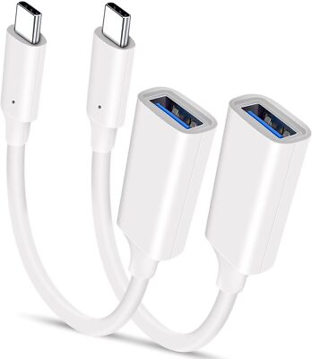 Basesailor USB C Stecker auf USB Buchse Adapter Kabel 2Pack OTG Ladekabel USB