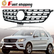 Front Bumper Upper Chrome Grille For 2012-2015 Mercedes Benz W166 ML350 ML550