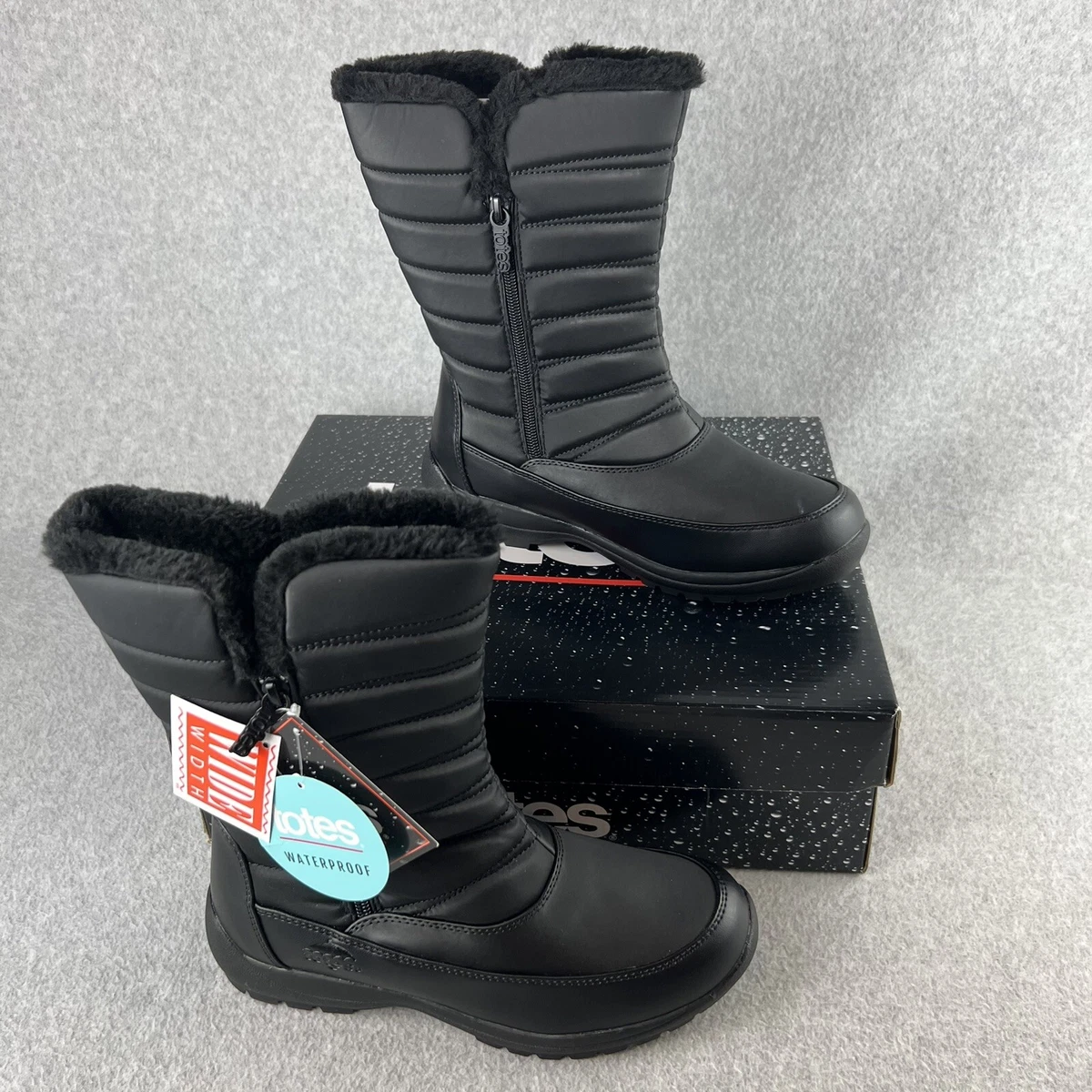Totes boots deals wide width