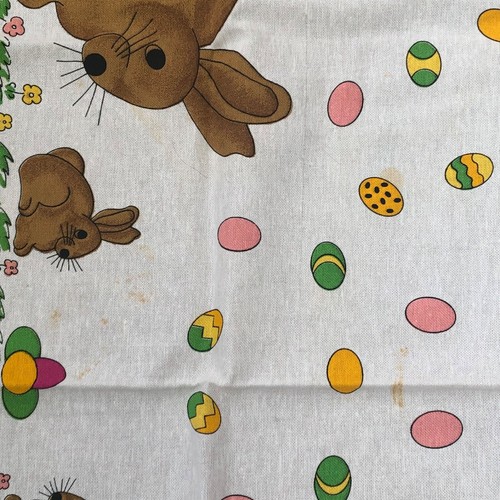 Tischdecke Mitteldecke Ostern Ostereier 90 x 90 cm Vintage 90er - Bild 3 von 3