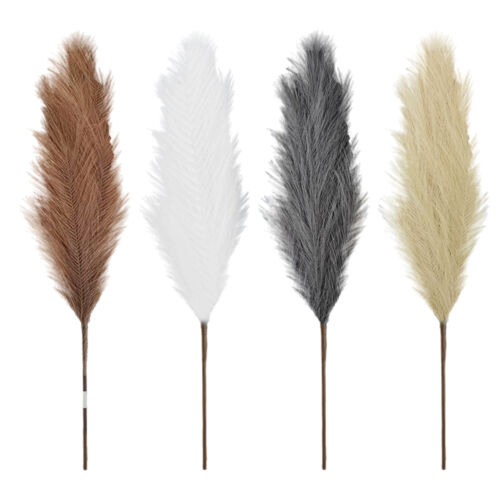 Dried Pampas Grass Large Beige Cream Fluffy Tall Dried Artificial Plant 43 Inch