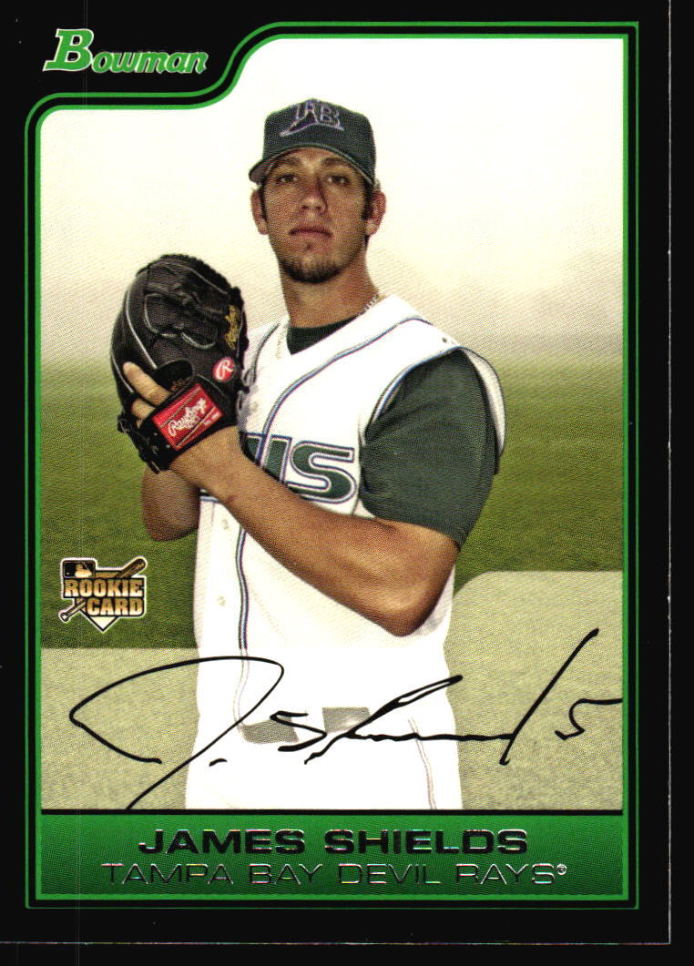 2006 Bowman Draft Picks & Prospects James Shields #BDP54 Tampa Bay Rays
