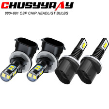 For Arctic Cat Crossfire 700 2006 LED Headlight Kit 4x 893 894 Combo White Bulbs