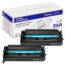 2  CF226A Black Toner Cartridges fits HP 26A LaserJet Pro M402dn M426fdw MFP
