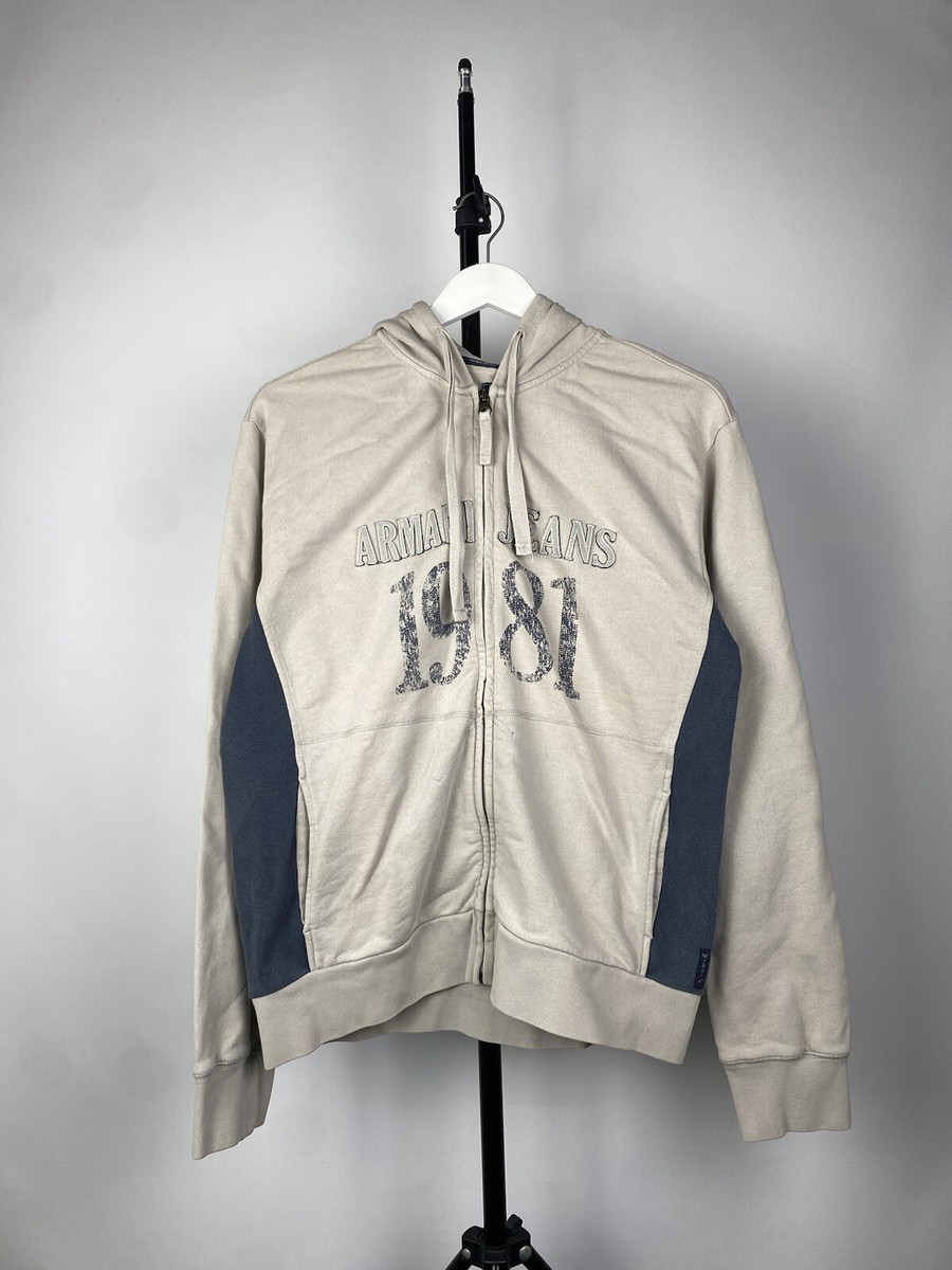 Vintage 90s Giorgio Armani zip hoodie Armani Jeans big logo Men