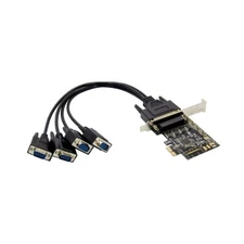 X-MEDIA XM-PEX-4S | 4-Port DB9 RS232 Serial PCI Express PCIe Card Breakout Cable
