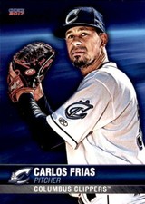 2017 Columbus Clippers Choice 7 Carlos Frias Dominican Republic DR Baseball Card