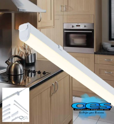 KNIGHTSBRIDGE LED LINKABLE KITCHEN UNDER CABINET CUPBOARD STRIP LIGHTS LINK WARM COOL WHITE