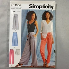 Simplicity Pattern R11064 Misses Pants Shorts Length Width Variations 6-14 UNCUT