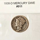 1938-D Mercury US Dime 90% Silver Circulated Collectible Free Shipping