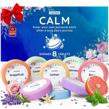 Shower Steamers Aromatherapy - 8 Pack Bombs 1 Count Pack of 8 , Blue