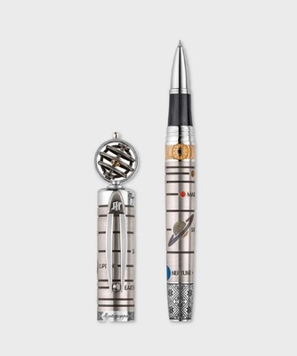 Montegrappa Nicolaus Copernicus Roller Pen in Silver ISNCNRSE