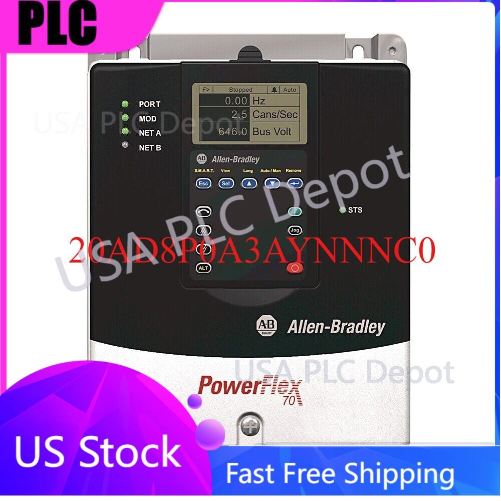 Allen Bradley 20AD8P0A3AYNNNC0 PowerFlex 70 VFD 4kW 5HP SER A 480V 11.3A USA