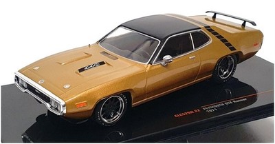 Ixo 1/43 Scale CLC529N.22 - 1971 Plymouth GTX Runner - Gold