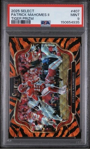 2025 Select Patrick Mahomes II Tiger Prizm Field Level - SSP, PSA MINT 9 POP 1!