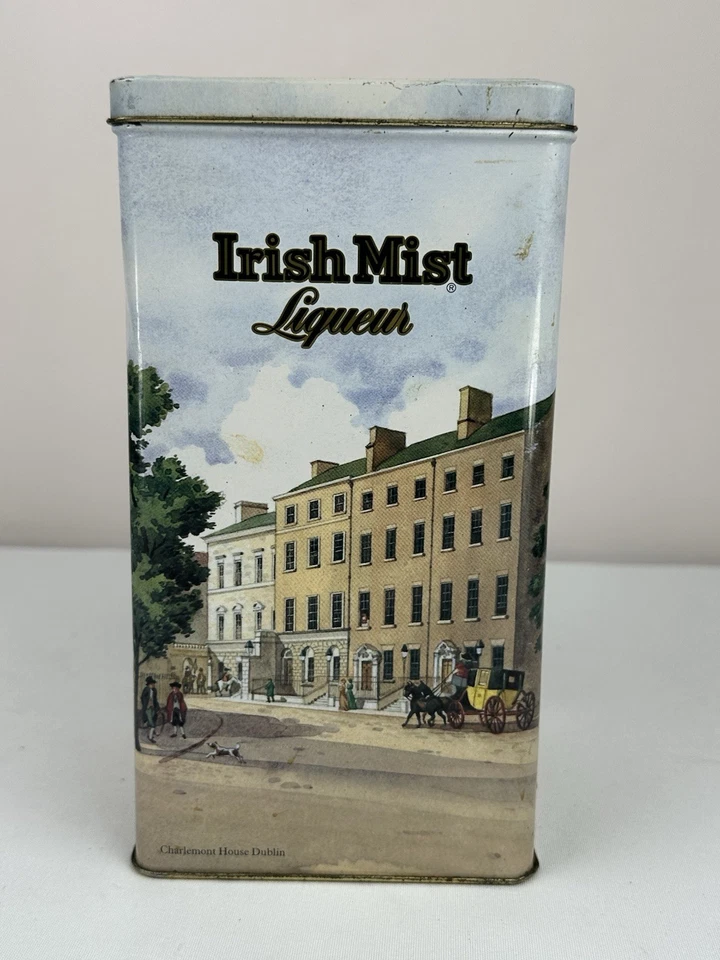Irish Mist Ireland's Legendary Liqueur Decorative Tin Hinged Lid 8.5" Tall Empty - Image 3 of 4