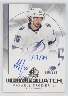 2024 SP Authentic Inscriptions 46/50 Maxwell Crozier 1/13/24 Rookie Auto RC av1