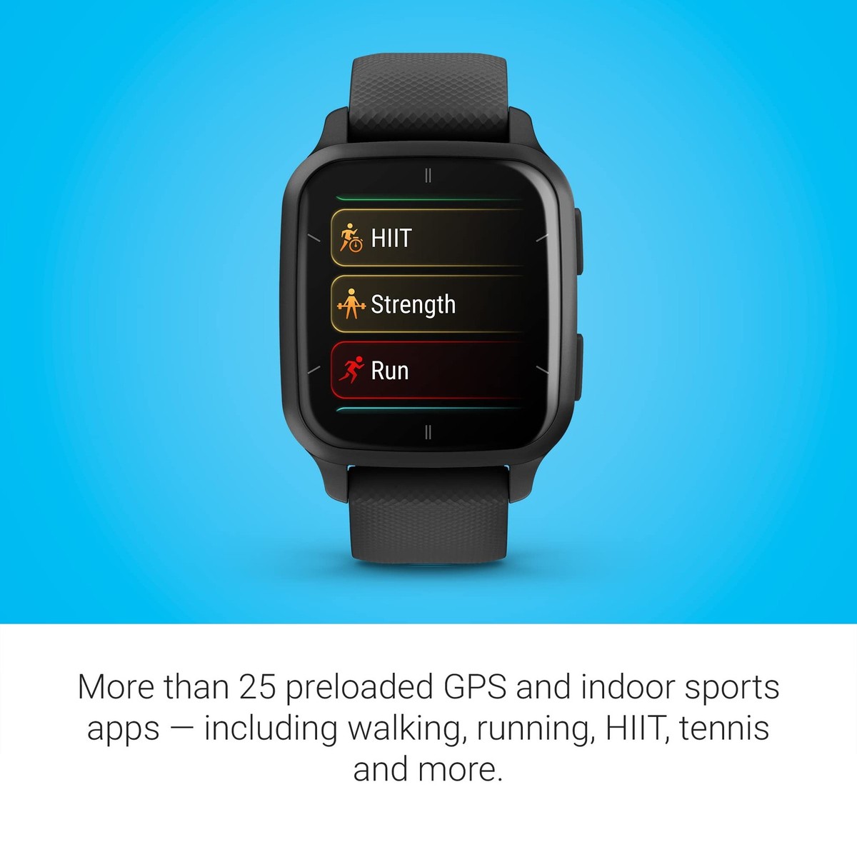 Garmin Venu Sq 2 Music Edition GPS Smartwatch, Slate and Black 