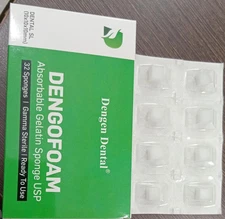 Dengen Dental Sterile Gelatine Hemostatic Sponge Gelfoam Cubes 32pcs Fresh Stock