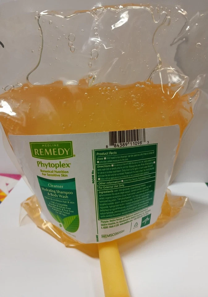Champú hidratante y gel de baño Medline Remedy with Phytoplex, 33,3 oz (1000 ml). Foto 3 de 3