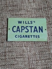 Vintage OO gauge Metal Advertising Sign WILLS CAPSTAN CIGARETTES ©.1947 Milbro