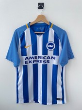 BRIGHTON & HOVE ALBION 2017/2018 HOME FOOTBALL SHIRT CAMISETA JERSEY NIKE size M
