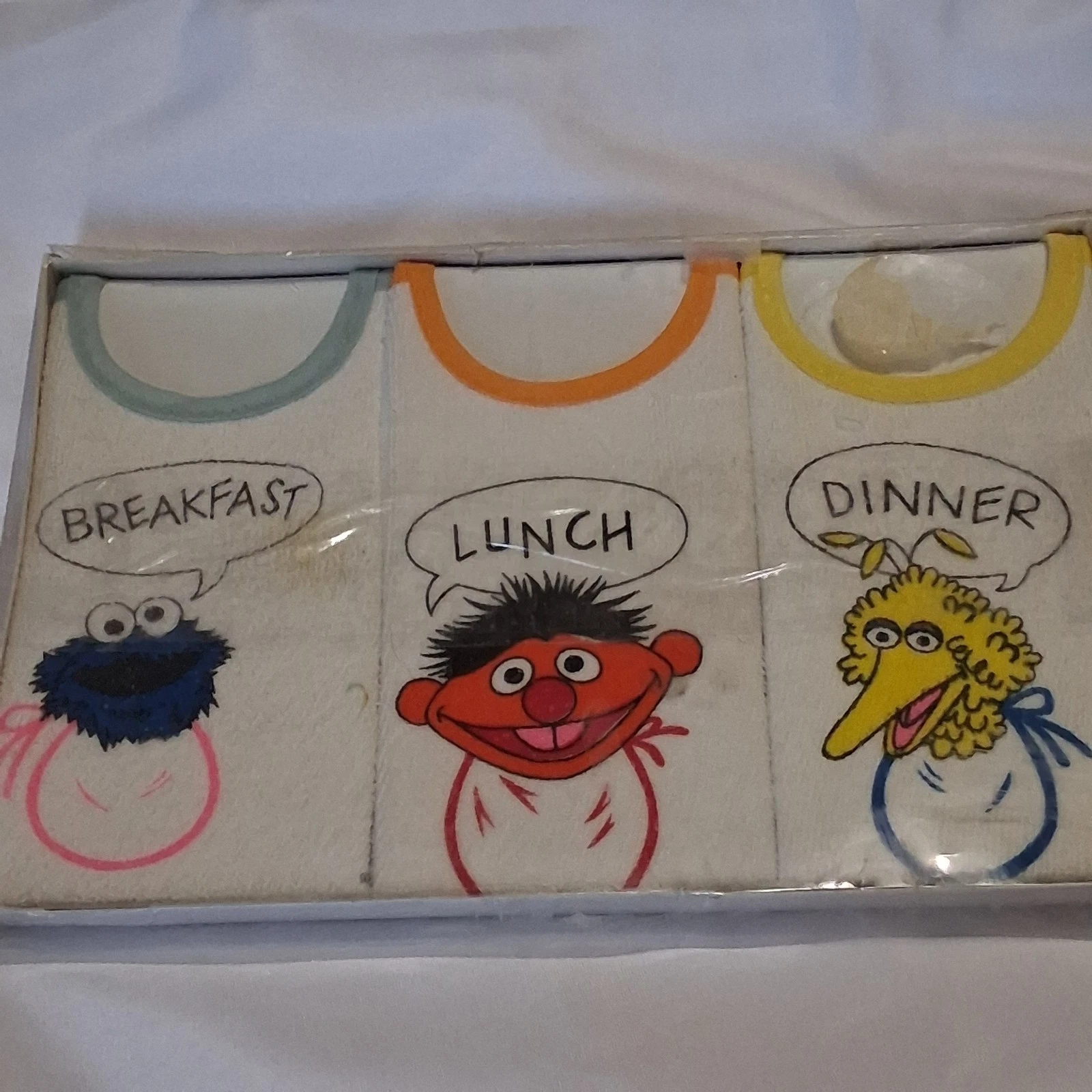 Vintage 1970s Set of 3 Sesame Street Baby Bibs NIB *read*
Opens in a new window or tab