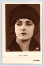 Greta Garbo Photo Postcard RPPC 1930s Iris Verlag Unposted