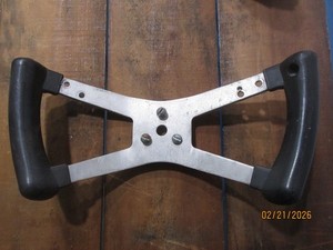Vintage Go Kart Aluminum Butterfly Used Steering Wheel - Unbranded