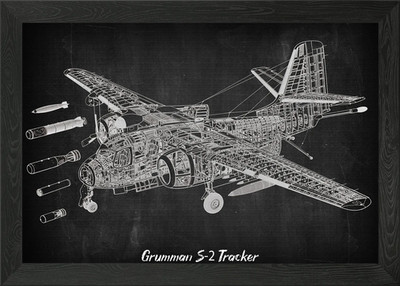 Grumman S2 Tracker Gerahmtes Wandbild Poster Leinwanddruck Bild