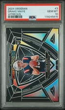 2024 Panini Obsidian Vitreous Drake Maye #3 RC PSA 10