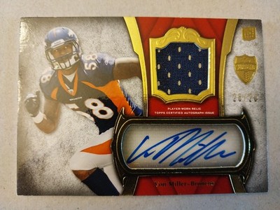 2011 Topps Supreme Von Miller Autographed Relics Red RC 20/20! 1/1!
