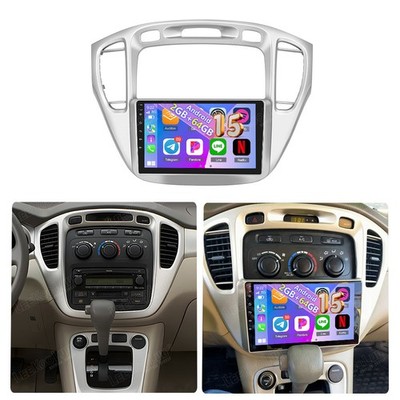For Toyota Highlander 2001-2007 9'' Apple CarPlay Android 15 Car Stereo Radio GPS