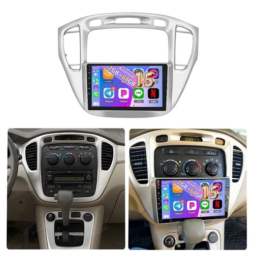 For Toyota Highlander 2001-2007 9" Apple CarPlay Android 15 Car Stereo Radio GPS