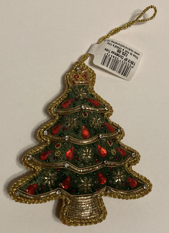 Buckingham Palace Christmas Tree Ornament Royal Collection Trust Embroidery Tag