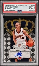 2009 Panini Crown Royale #103 Stephen Curry RC Rookie Auto /399 PSA 9 Pop 6
