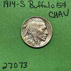 1914-S Buffalo 🦬 Indian Head Nickel 5c CH AU About Uncirculated