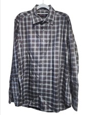 Kirkland Signature Men  s L Brown Plaid Non-Iron Button-Down Shirt   Long Sleeve